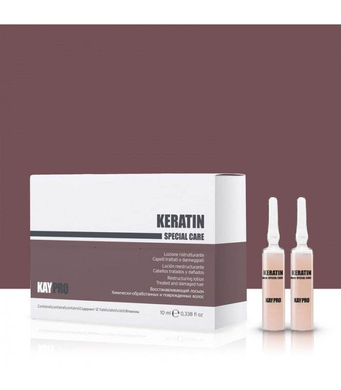 KAYPRO Restructuring Lotion With Keratin Treated And Damaged Hair - 12 Ampoules x 10ml - My Care Boutique
