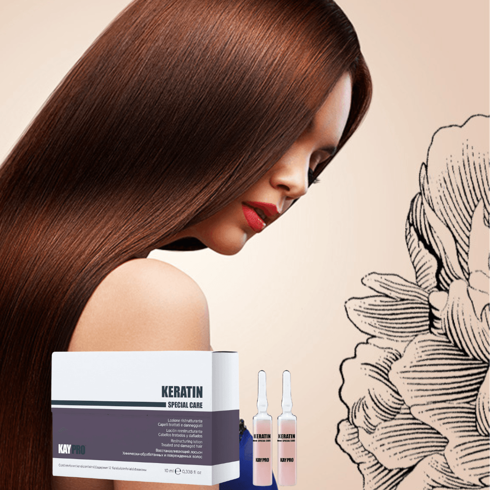 KAYPRO Restructuring Lotion With Keratin Treated And Damaged Hair - 12 Ampoules x 10ml - My Care Boutique