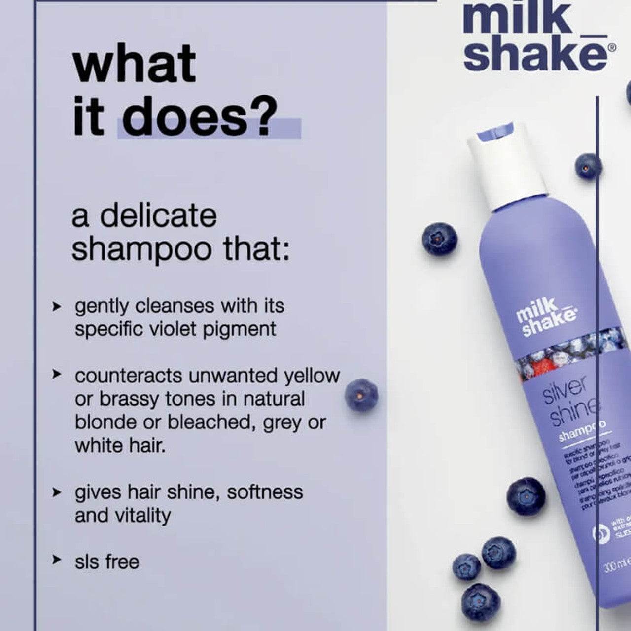 MilkShake Silver Shine Shampoo 300ml - My Care Boutique