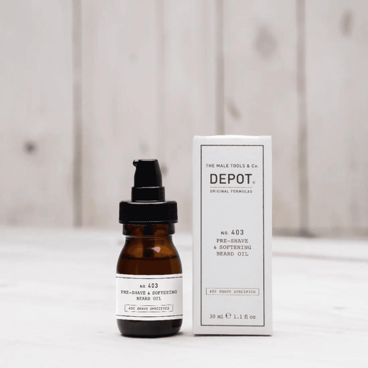 Depot 403 Pre-Shave & Softening Beard Oil Sweet almond 30ml - My Care Boutique 