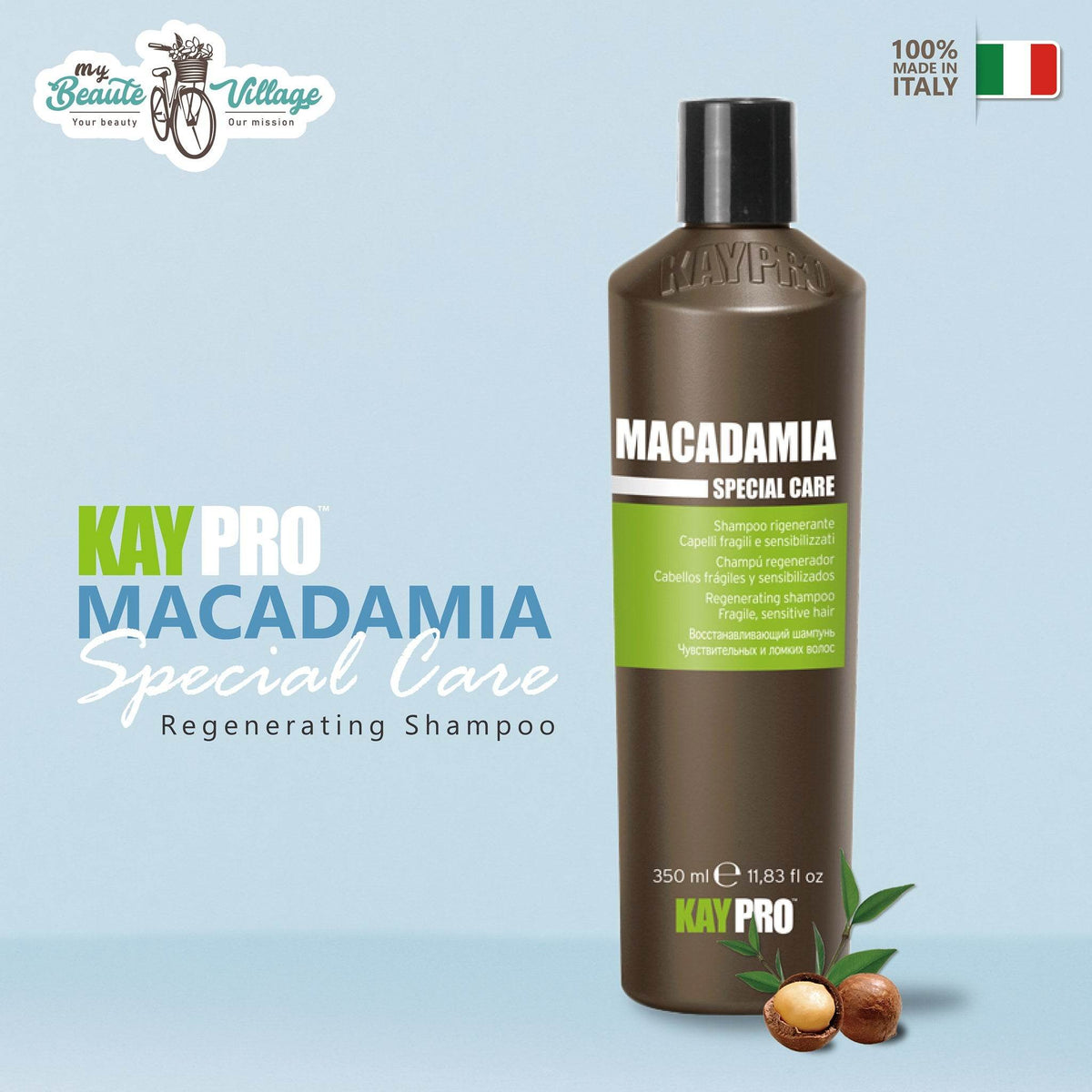 KAYPRO Regenerating Shampoo with Macadamia – Fragile, Sensitive Hair 350 ml - My Care Boutique 