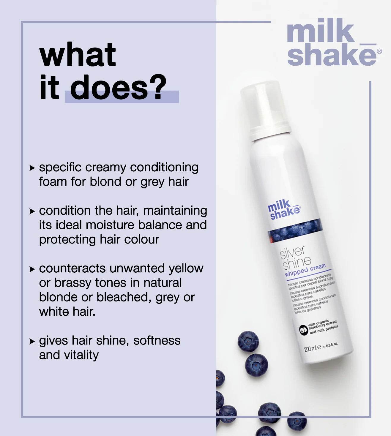 MilkShake Silver Shine Whipped Cream 200ml - My Care Boutique 