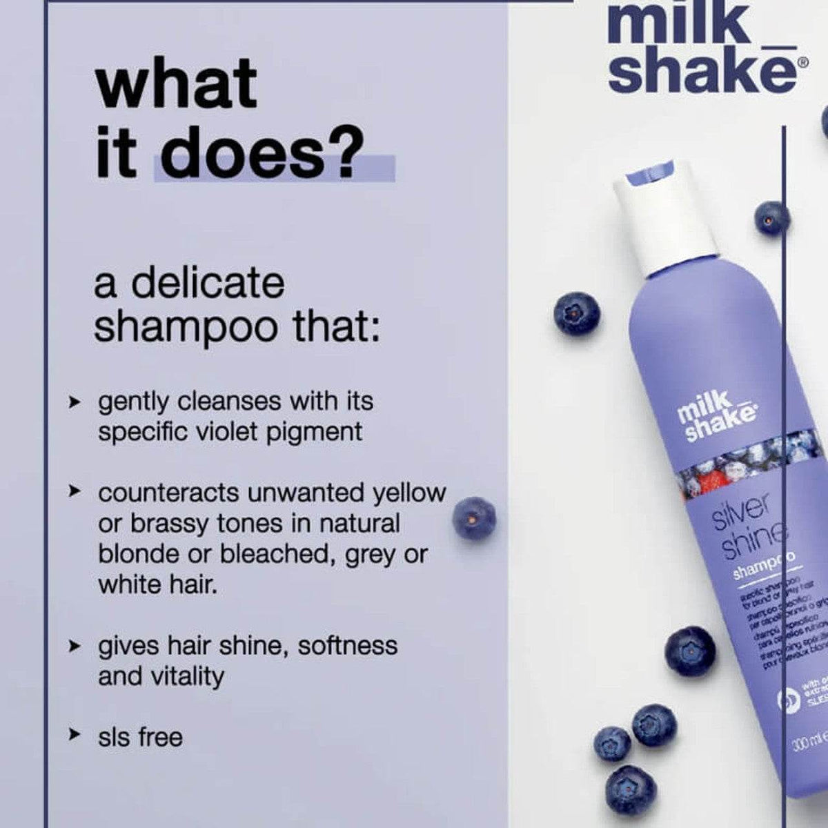 MilkShake Silver Shine Shampoo 300ml - My Care Boutique 