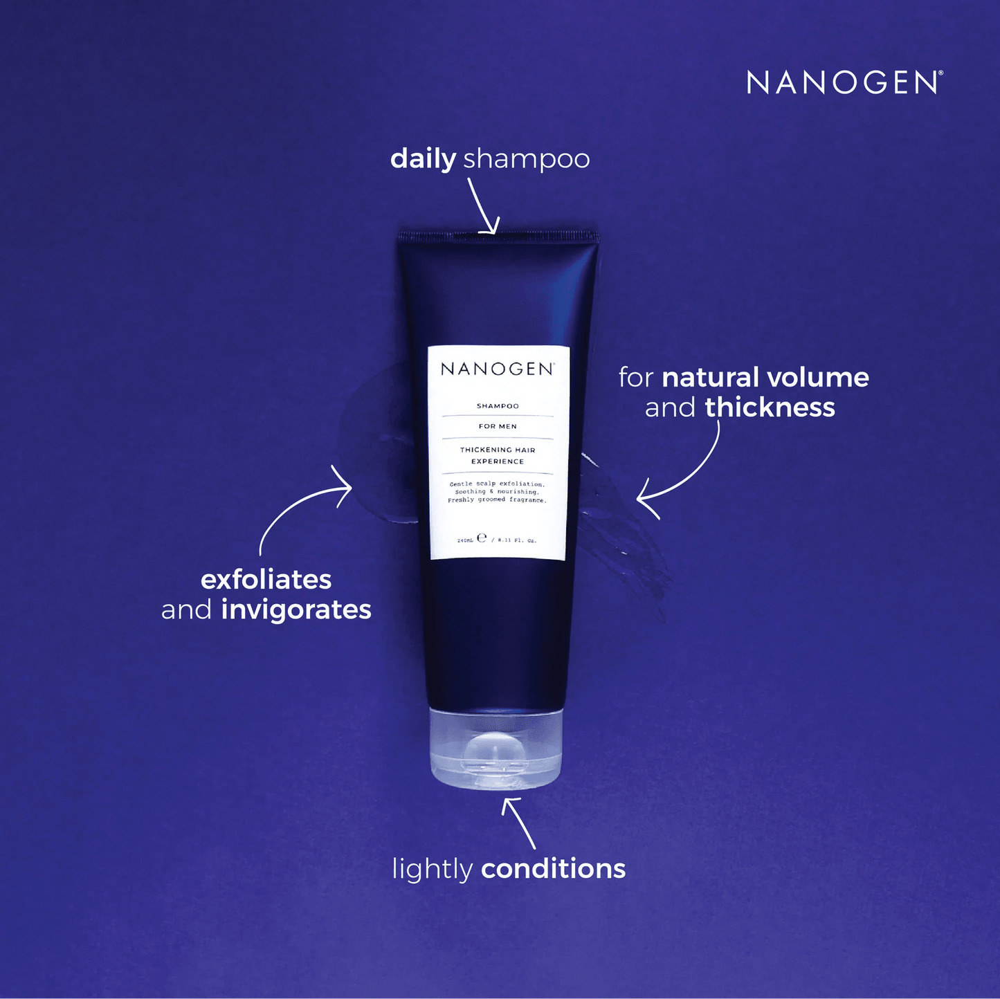 Nanogen Hair Shampoo For Men Thickening Hair Experience 240ml - My Care Boutique 