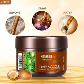 ARGAN OIL FROM MOROCCO Hair Masque Enriched With Keratin Protein-200ml - My Care Boutique 